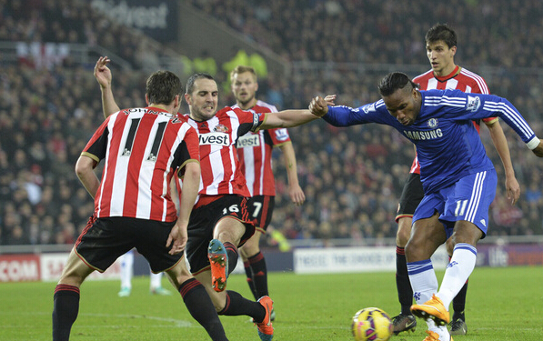 切尔西遭遇桑德兰逆转，失去领先优势